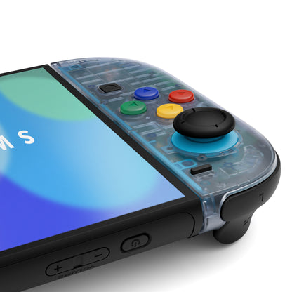 eXtremeRate Nintendo Switch 2対応ジョイコン交換フルセットシェルケース、ボタン付き - エッセンス版【クリアグレイシャーブルー】