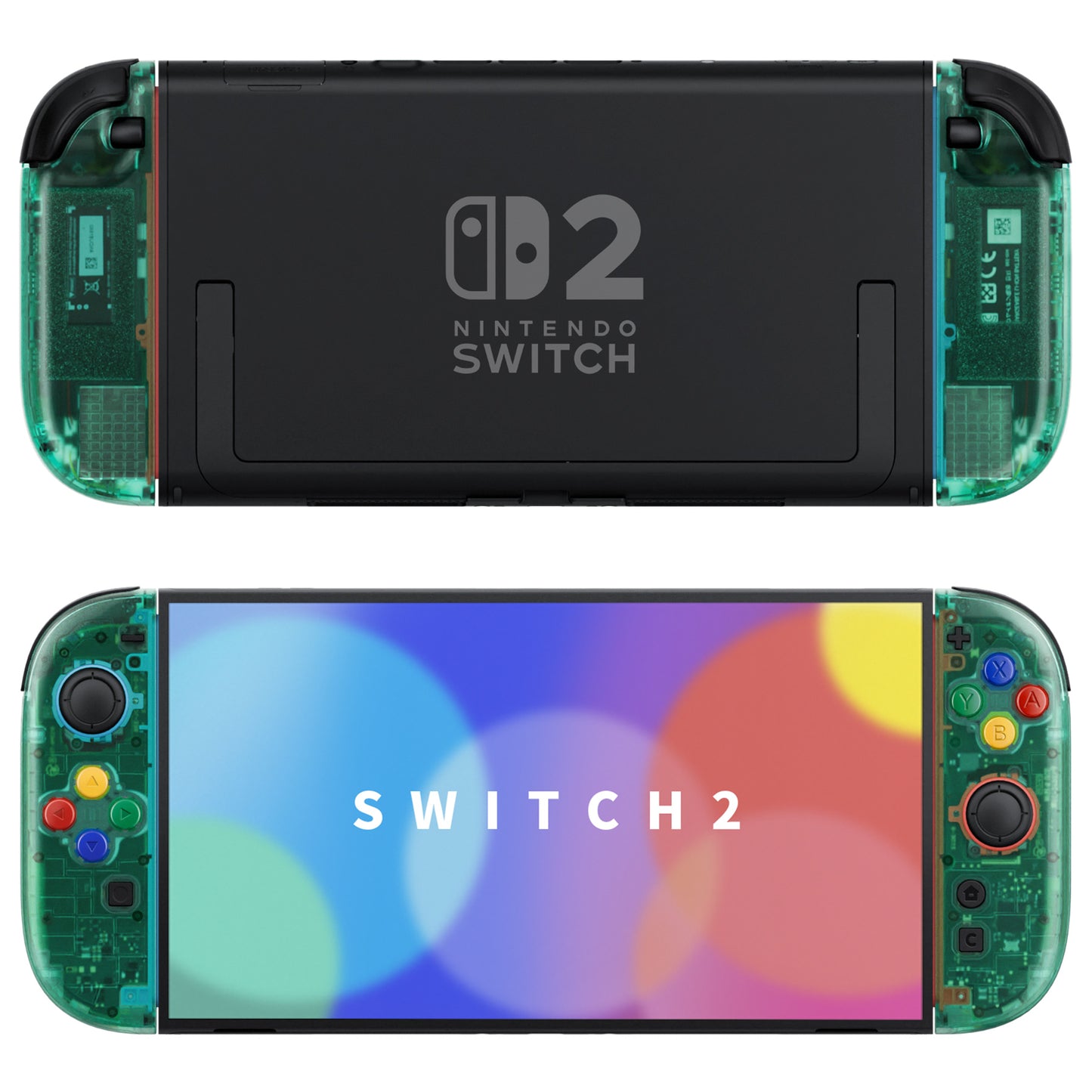 eXtremeRate Nintendo Switch 2対応ジョイコン交換フルセットシェルケース、ボタン付き - エッセンス版【エメラルドグリーン】