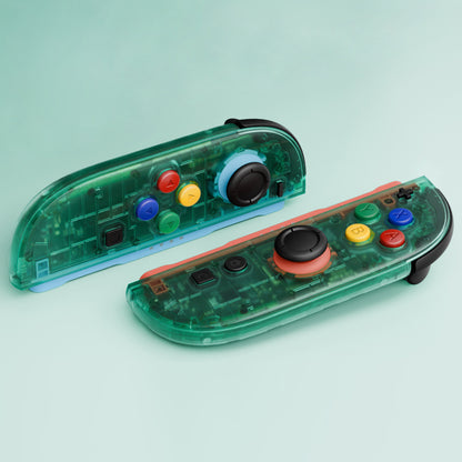 eXtremeRate Nintendo Switch 2対応ジョイコン交換フルセットシェルケース、ボタン付き - エッセンス版【エメラルドグリーン】