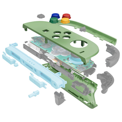 eXtremeRate Nintendo Switch 2対応ジョイコン交換フルセットシェルケース、ボタン付き - エッセンス版【抹茶グリーン】