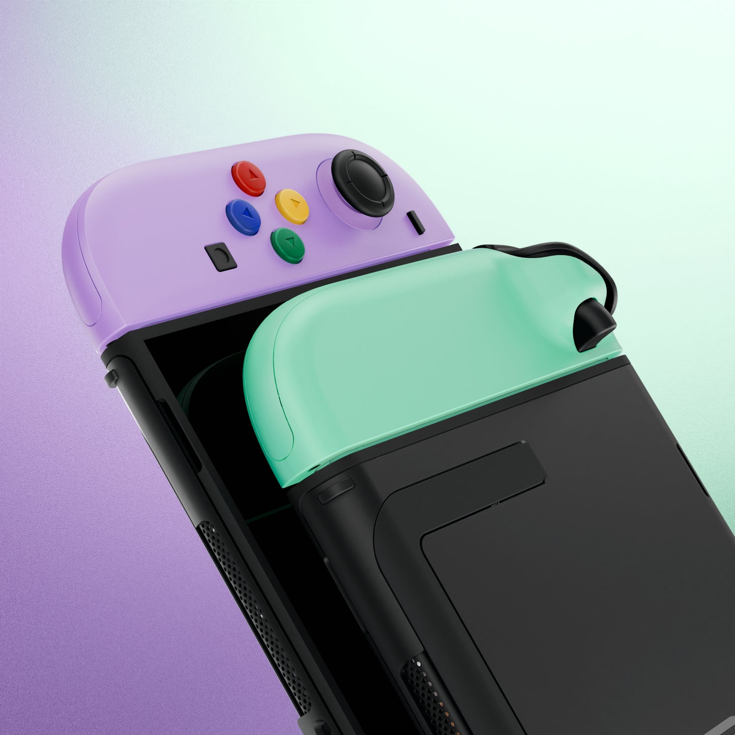 eXtremeRate Nintendo Switch 2 Joy-Con Replacement Shell Case with Buttons - Essence Edition [Blue & Orange]