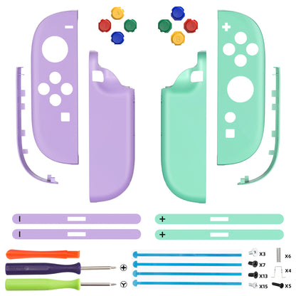 eXtremeRate Nintendo Switch 2 Joy-Con Replacement Shell Case with Buttons - Essence Edition [Blue & Orange]