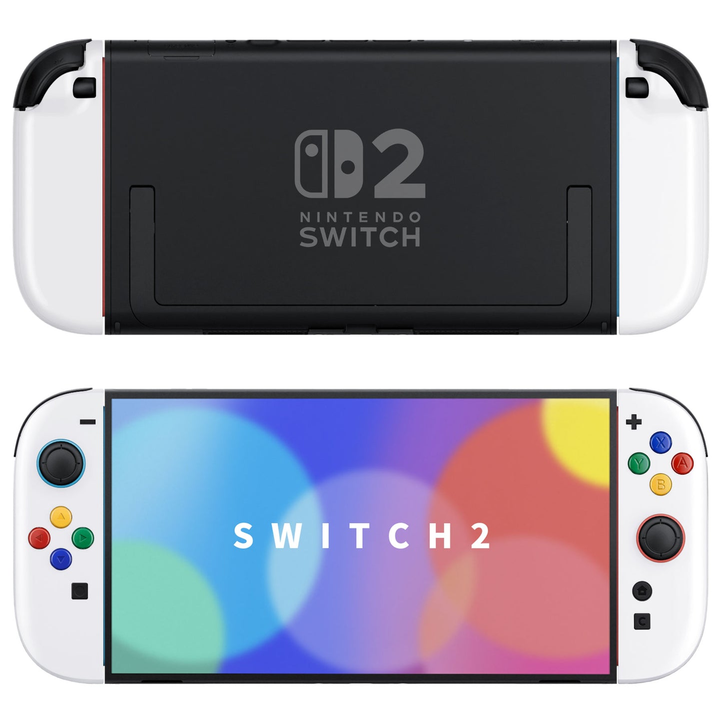 eXtremeRate Nintendo Switch 2対応ジョイコン交換フルセットシェルケース、ボタン付き - エッセンス版【ホワイト】