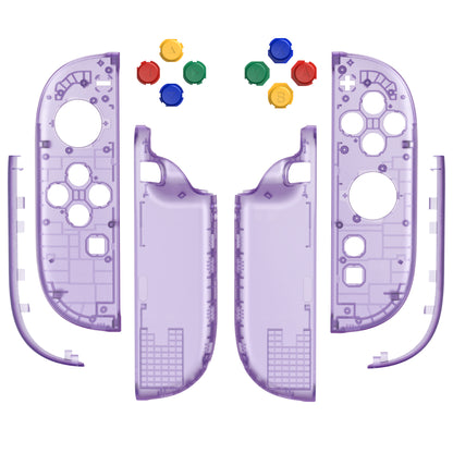 eXtremeRate Nintendo Switch 2対応ジョイコン交換フルセットシェルケース、ボタン付き - エッセンス版【クリアパープル】