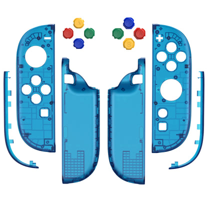 eXtremeRate Nintendo Switch 2対応ジョイコン交換フルセットシェルケース、ボタン付き - エッセンス版【クリアブルー】