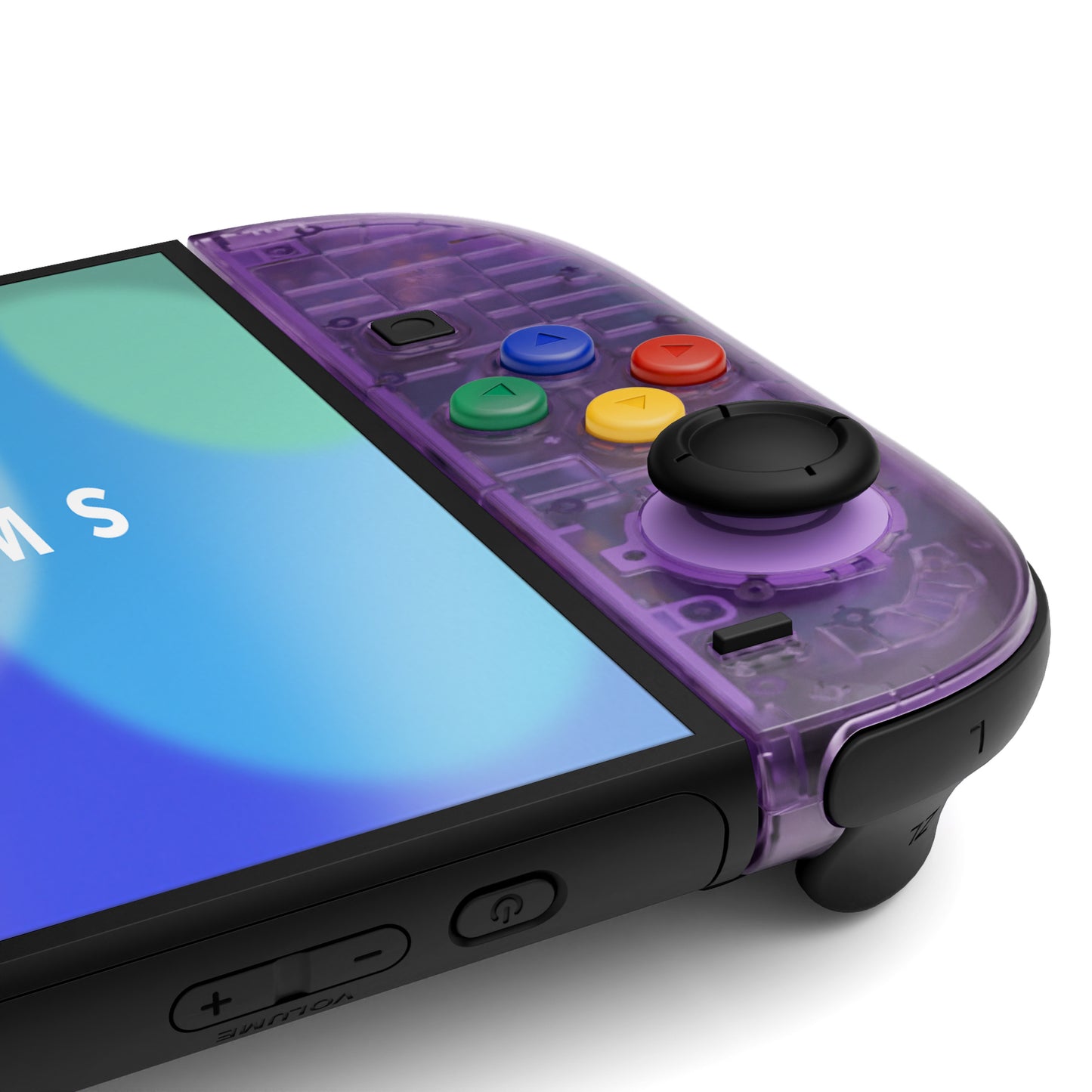 eXtremeRate Nintendo Switch 2 Joy-Con Replacement Shell Case with Buttons - Essence Edition [Clear Blue & Orange]