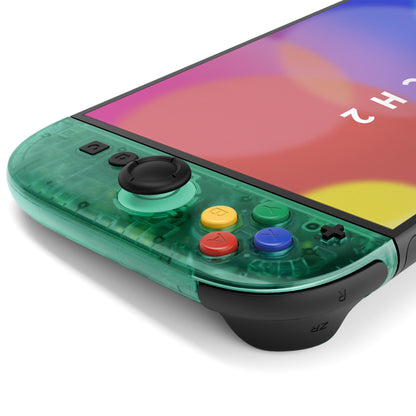 eXtremeRate Nintendo Switch 2 Joy-Con Replacement Shell Case with Buttons - Essence Edition [Clear Blue & Orange]