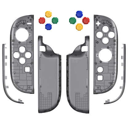eXtremeRate Nintendo Switch 2対応ジョイコン交換フルセットシェルケース、ボタン付き - エッセンス版【クリアブラック】