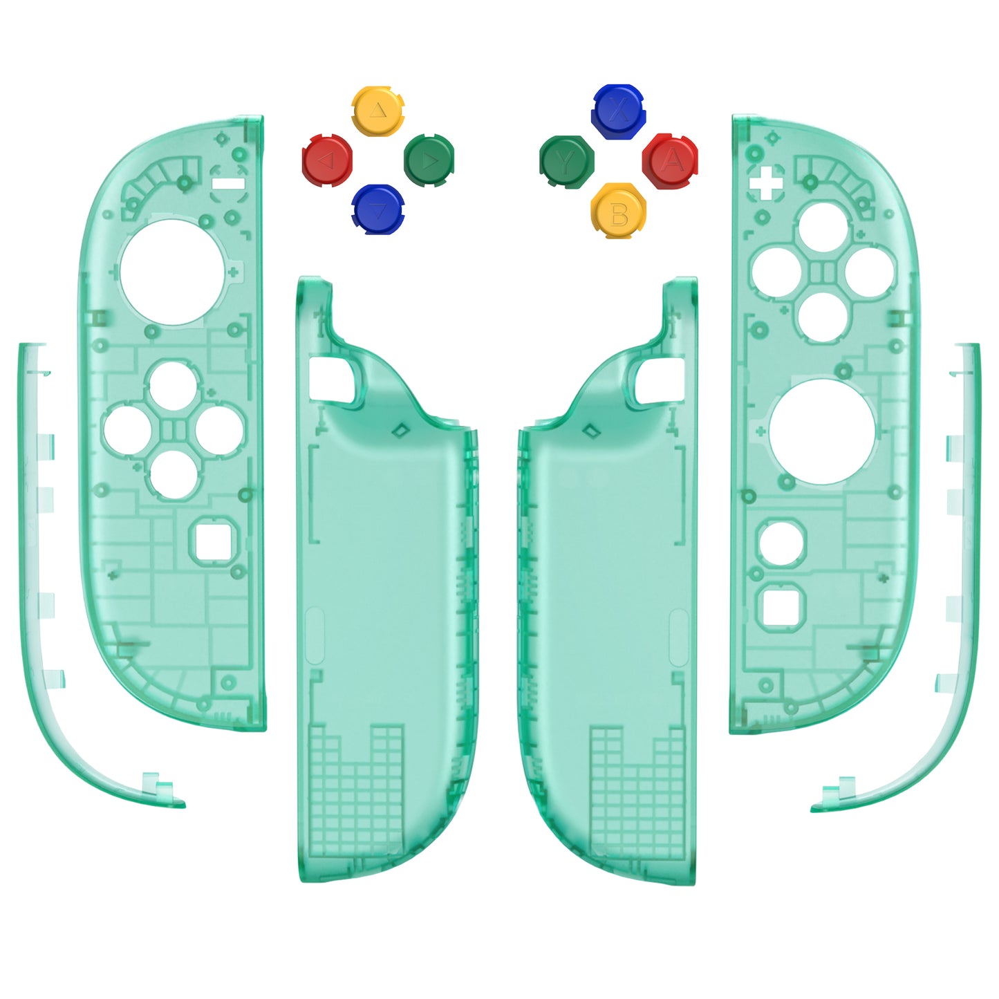 eXtremeRate Nintendo Switch 2対応ジョイコン交換フルセットシェルケース、ボタン付き - エッセンス版【エメラルドグリーン】