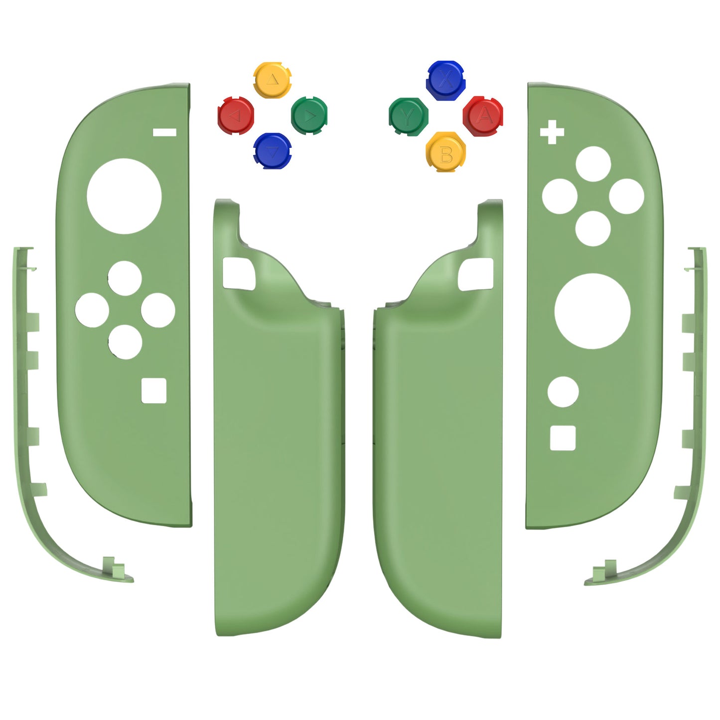 eXtremeRate Nintendo Switch 2対応ジョイコン交換フルセットシェルケース、ボタン付き - エッセンス版【抹茶グリーン】