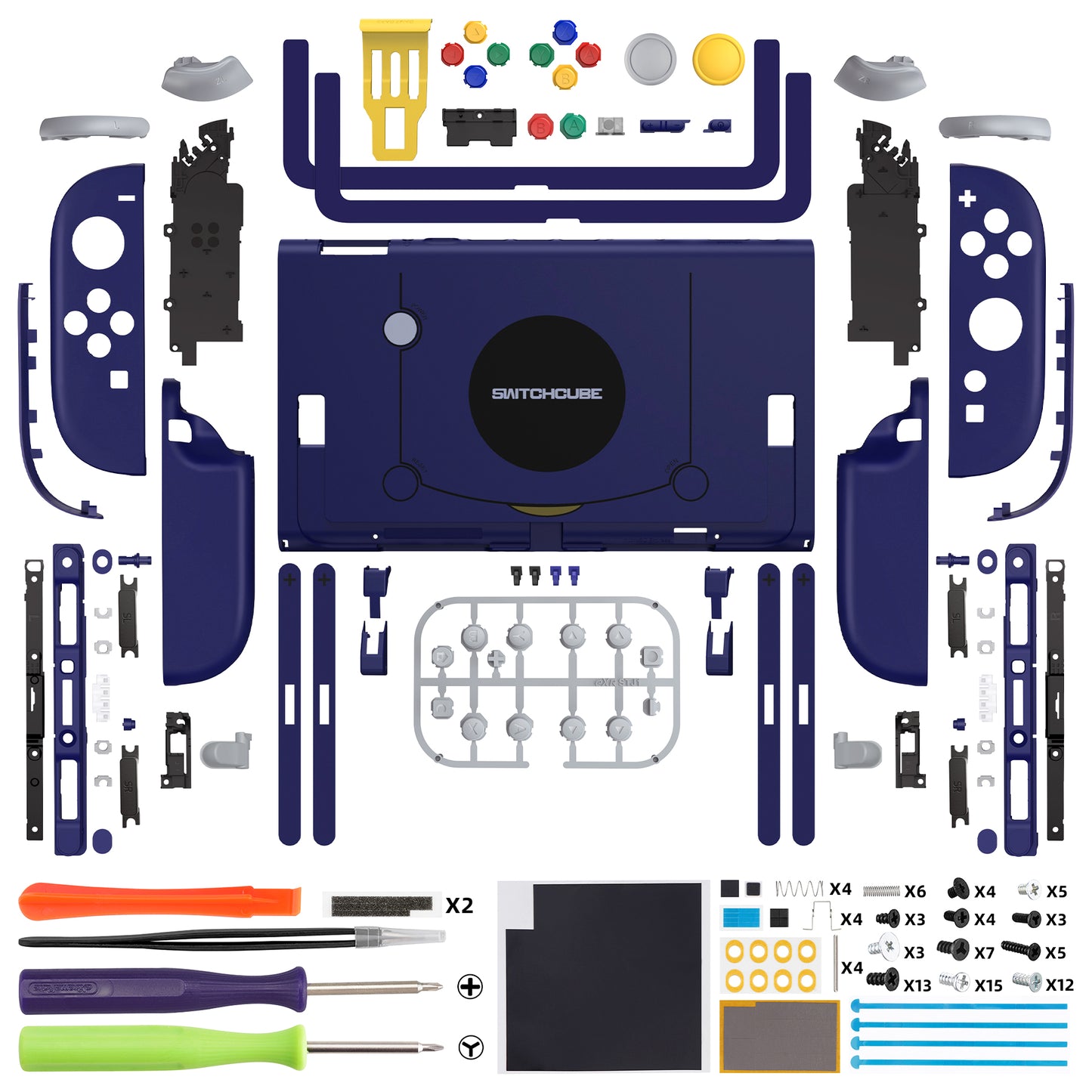 eXtremeRate Nintendo Switch 2対応交換フルセットシェル＆ボタン - デラックス版【クラシックNGCスタイル】