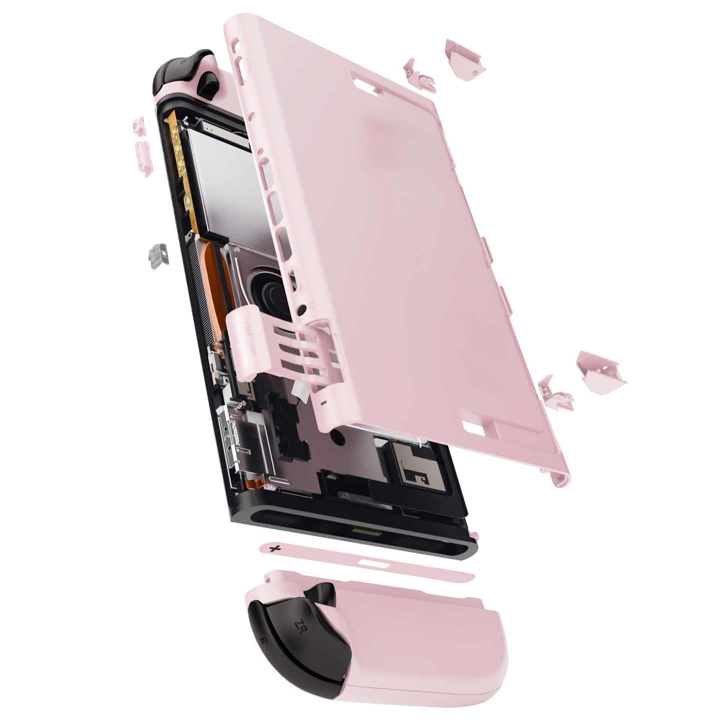 eXtremeRate Nintendo Switch 2対応交換フルセットシェル＆ボタン - デラックス版【チェリーブロッサムピンク】