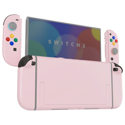 eXtremeRate Nintendo Switch 2対応交換フルセットシェル＆ボタン - デラックス版【チェリーブロッサムピンク】