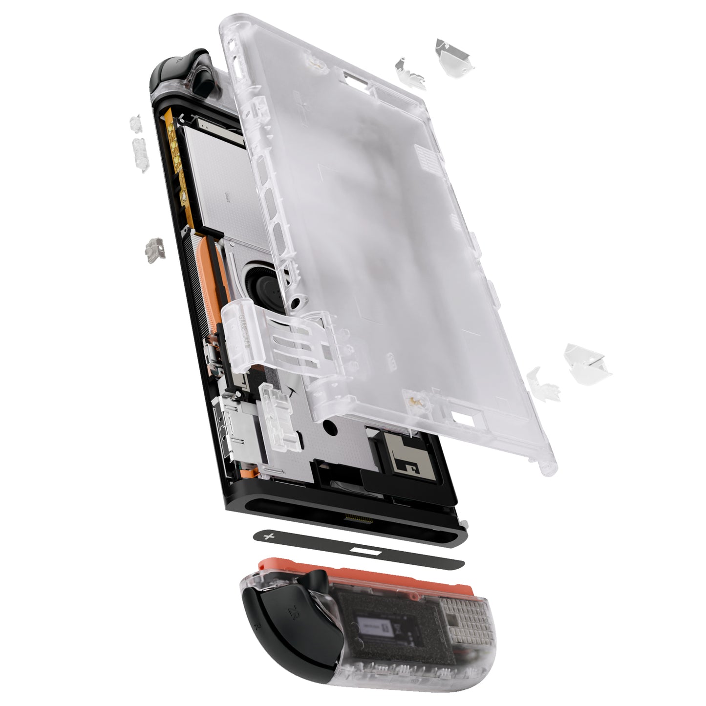 eXtremeRate Nintendo Switch 2対応交換フルセットシェル＆ボタン - デラックス版【クリア】