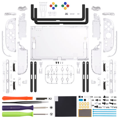 eXtremeRate Nintendo Switch 2対応交換フルセットシェル＆ボタン - デラックス版【クリア】
