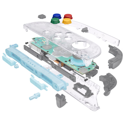 eXtremeRate Nintendo Switch 2対応交換フルセットシェル＆ボタン - デラックス版【クリア】