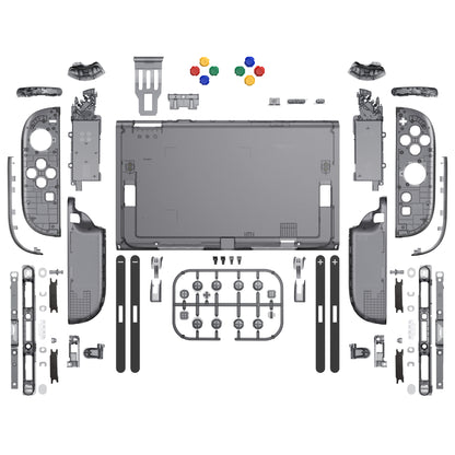 eXtremeRate Nintendo Switch 2対応交換フルセットシェル＆ボタン - デラックス版【クリアブラック】