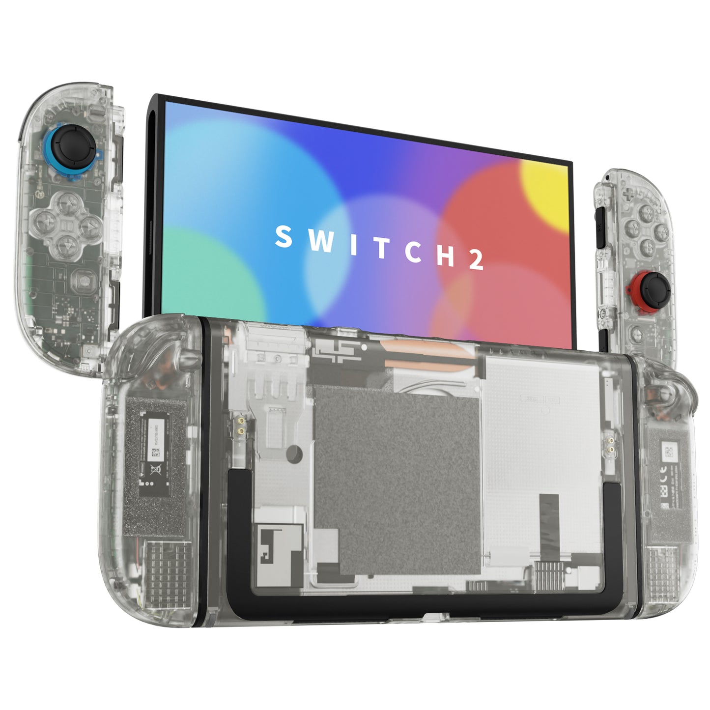 eXtremeRate Nintendo Switch 2対応交換フルセットシェル＆ボタン - デラックス版【暗闇で光る-グリーン】