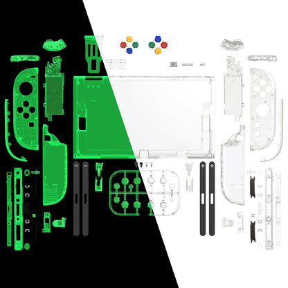 eXtremeRate Nintendo Switch 2対応交換フルセットシェル＆ボタン - デラックス版【暗闇で光る-グリーン】