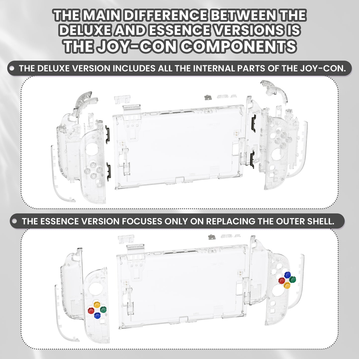 eXtremeRate Nintendo Switch 2対応交換フルセットシェル＆ボタン - デラックス版【暗闇で光る-グリーン】