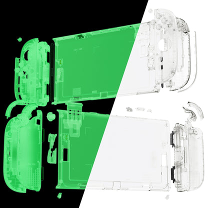 eXtremeRate Nintendo Switch 2対応交換フルセットシェル＆ボタン - デラックス版【暗闇で光る-グリーン】