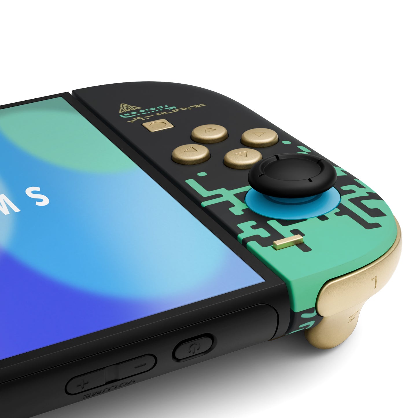 eXtremeRate Nintendo Switch 2対応交換フルセットシェル＆ボタン - デラックス版 - トーテム オブ キングダム【ブラック】暗闇で光る