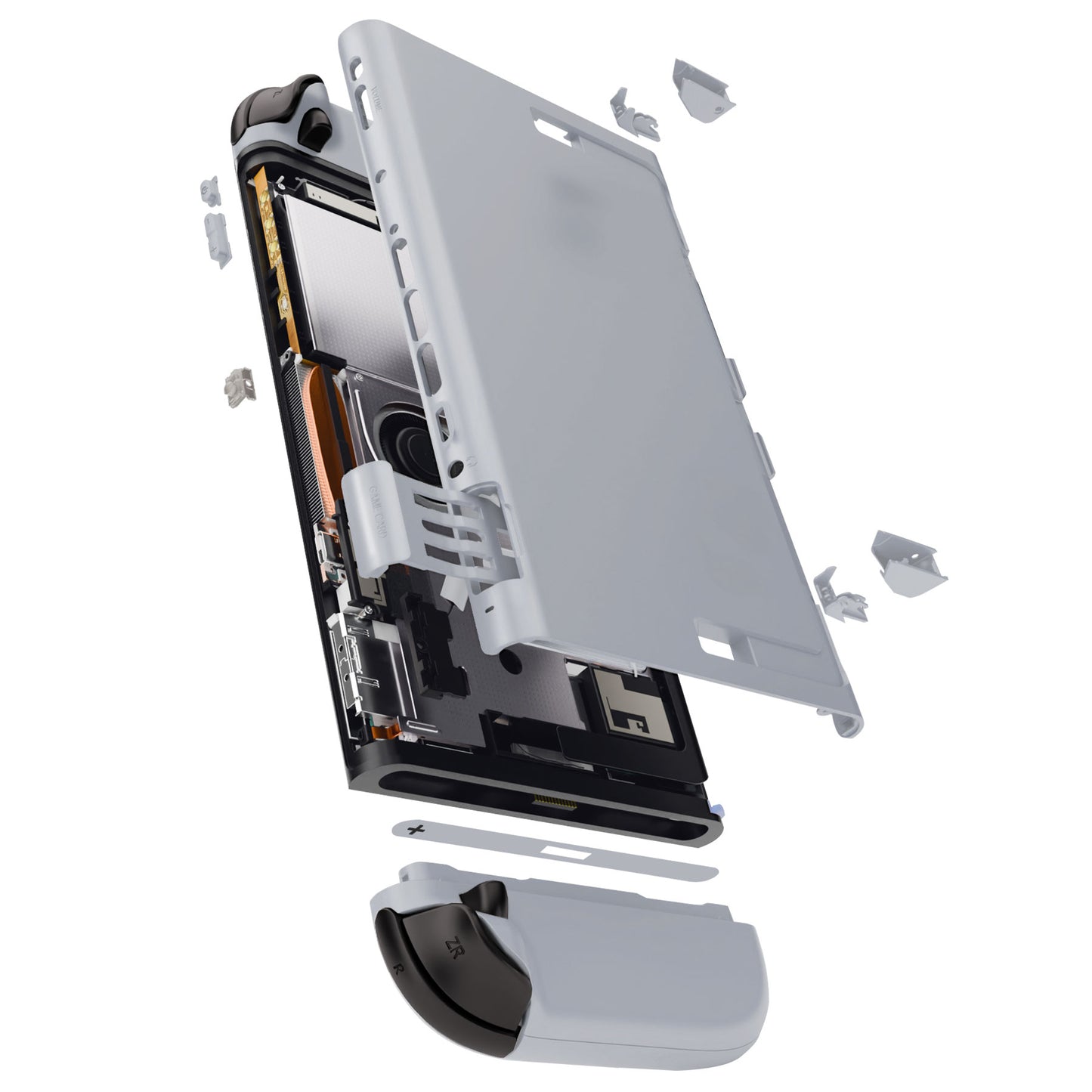 eXtremeRate Nintendo Switch 2対応交換フルセットシェル＆ボタン - デラックス版【ニューホープグレイ】