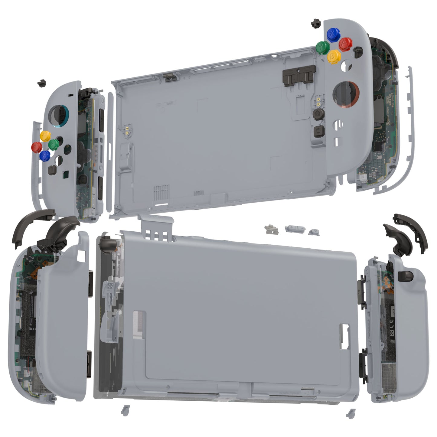 eXtremeRate Nintendo Switch 2対応交換フルセットシェル＆ボタン - デラックス版【ニューホープグレイ】
