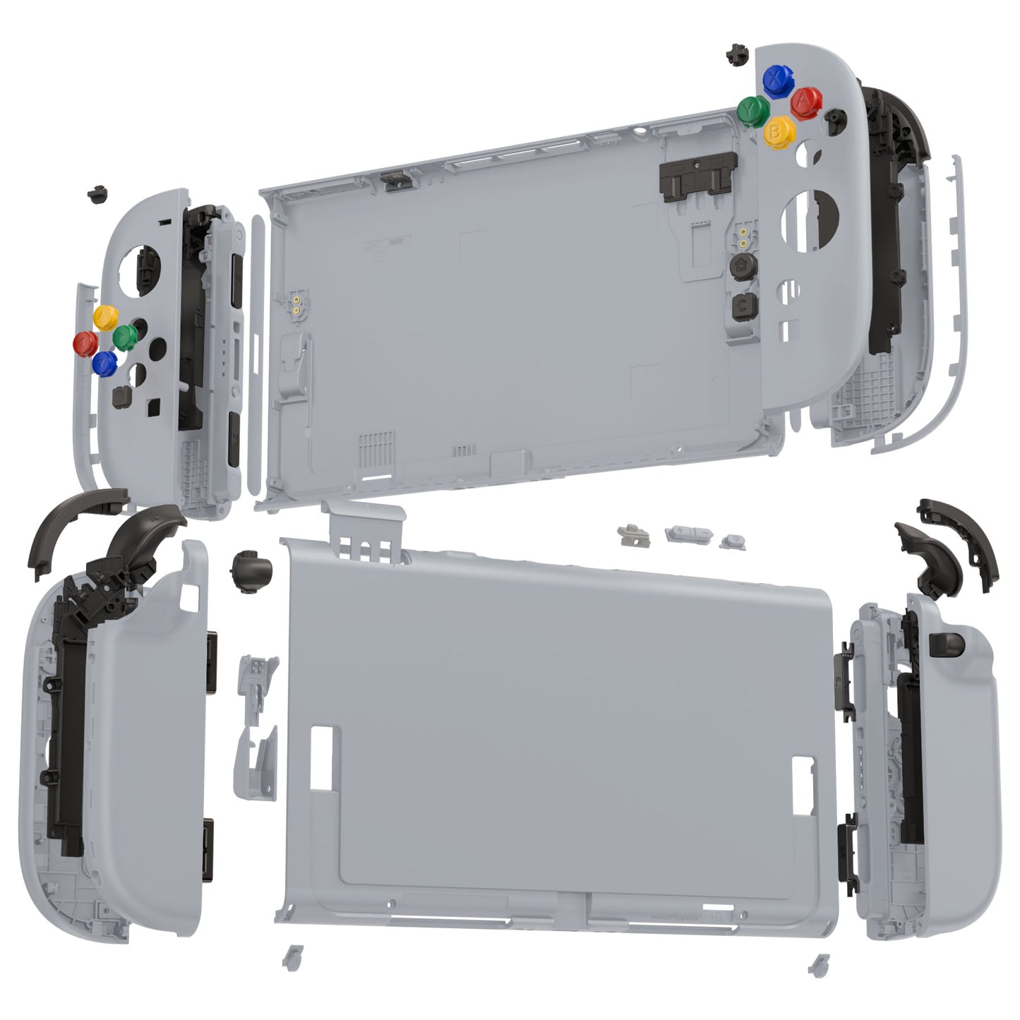 eXtremeRate Nintendo Switch 2対応交換フルセットシェル＆ボタン - デラックス版【ニューホープグレイ】