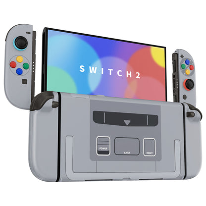 eXtremeRate Nintendo Switch 2対応交換フルセットシェル＆ボタン - デラックス版【スーファミクラシックEUスタイル】