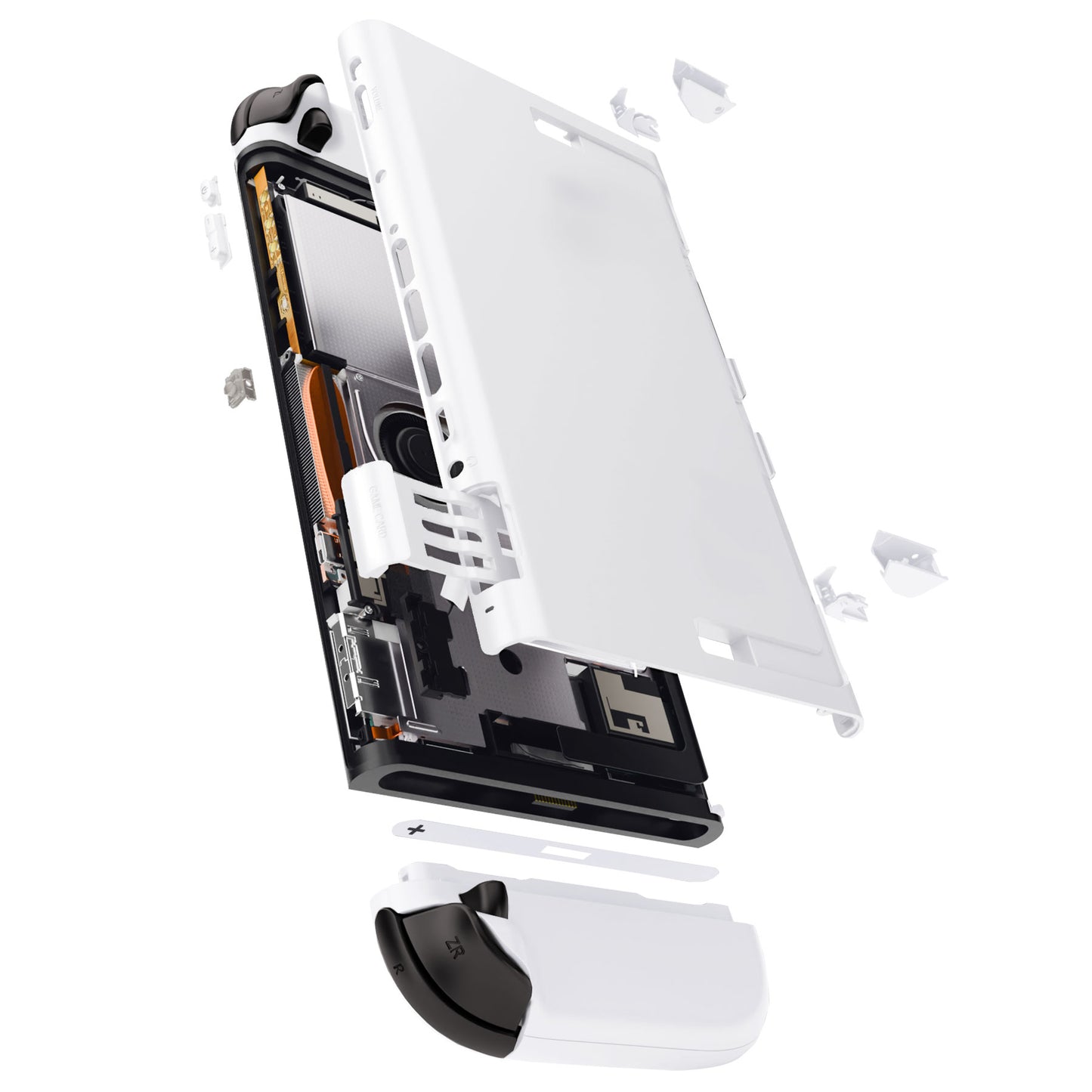 eXtremeRate Nintendo Switch 2対応交換フルセットシェル＆ボタン - デラックス版【ホワイト】