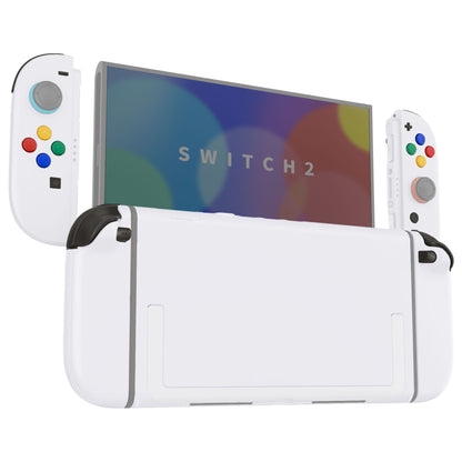 eXtremeRate Nintendo Switch 2対応交換フルセットシェル＆ボタン - デラックス版【ホワイト】