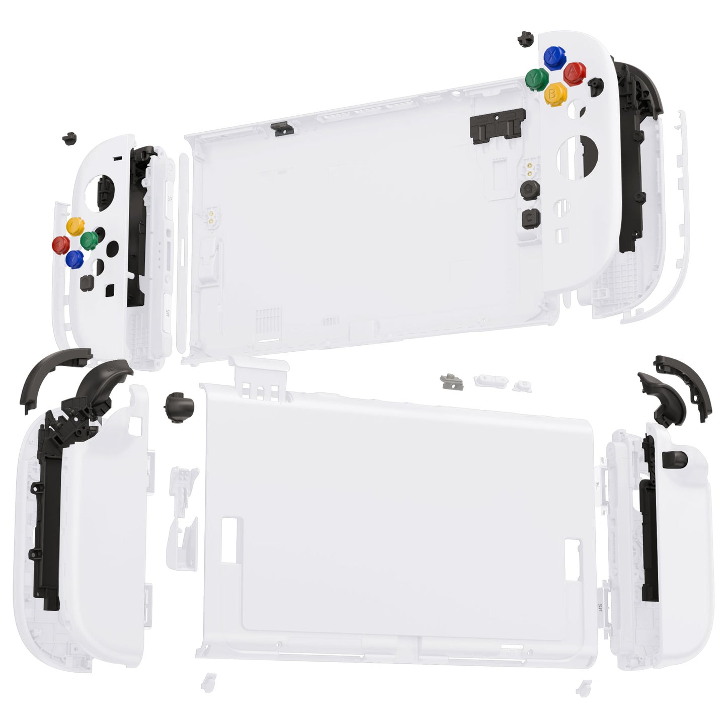 eXtremeRate Nintendo Switch 2対応交換フルセットシェル＆ボタン - デラックス版【ホワイト】
