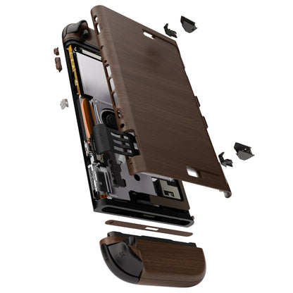 eXtremeRate Nintendo Switch 2対応交換フルセットシェル＆ボタン - デラックス版【木目調デザイン】