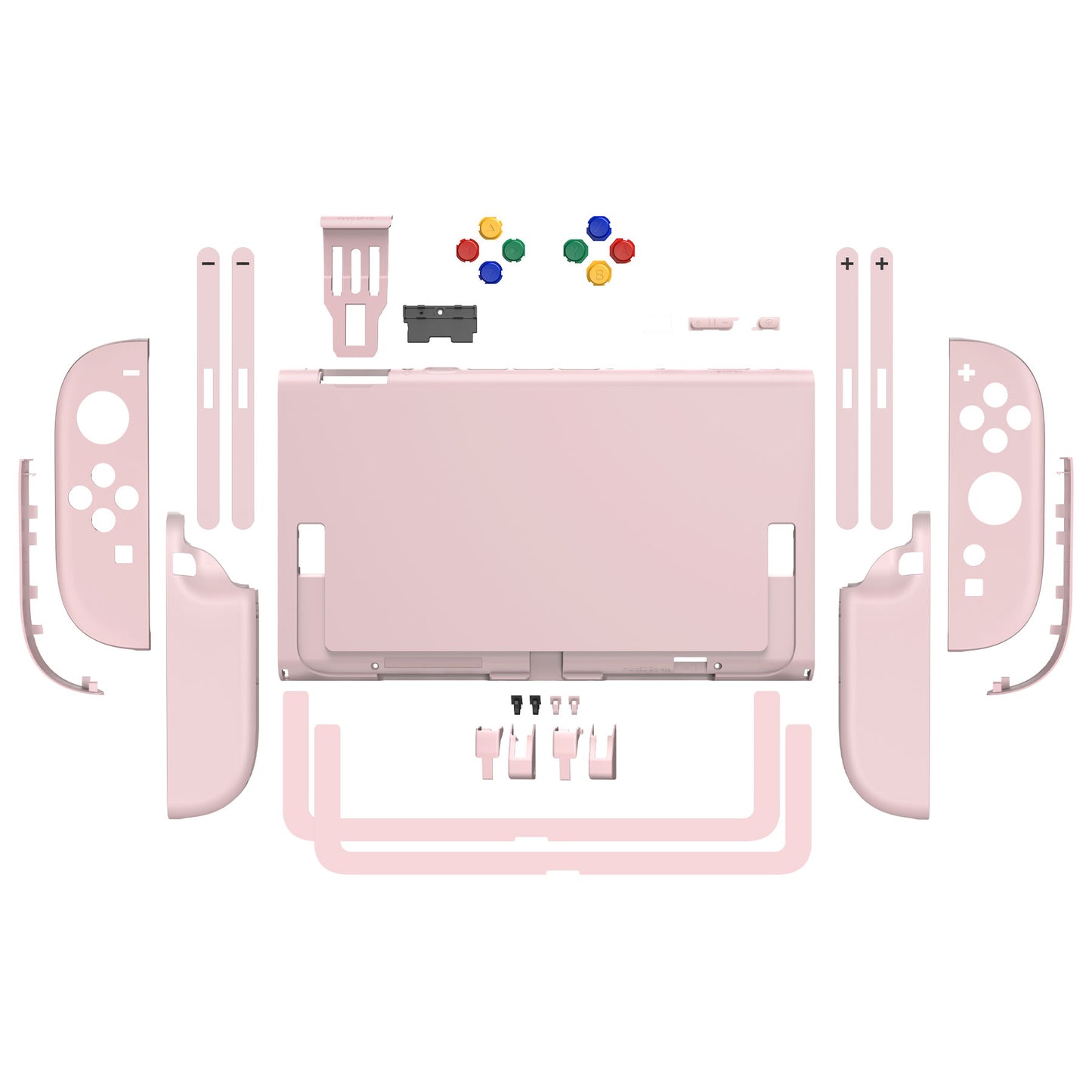 eXtremeRate Nintendo Switch 2対応交換フルセットシェル＆ボタン - エッセンス版【チェリーブロッサムピンク】