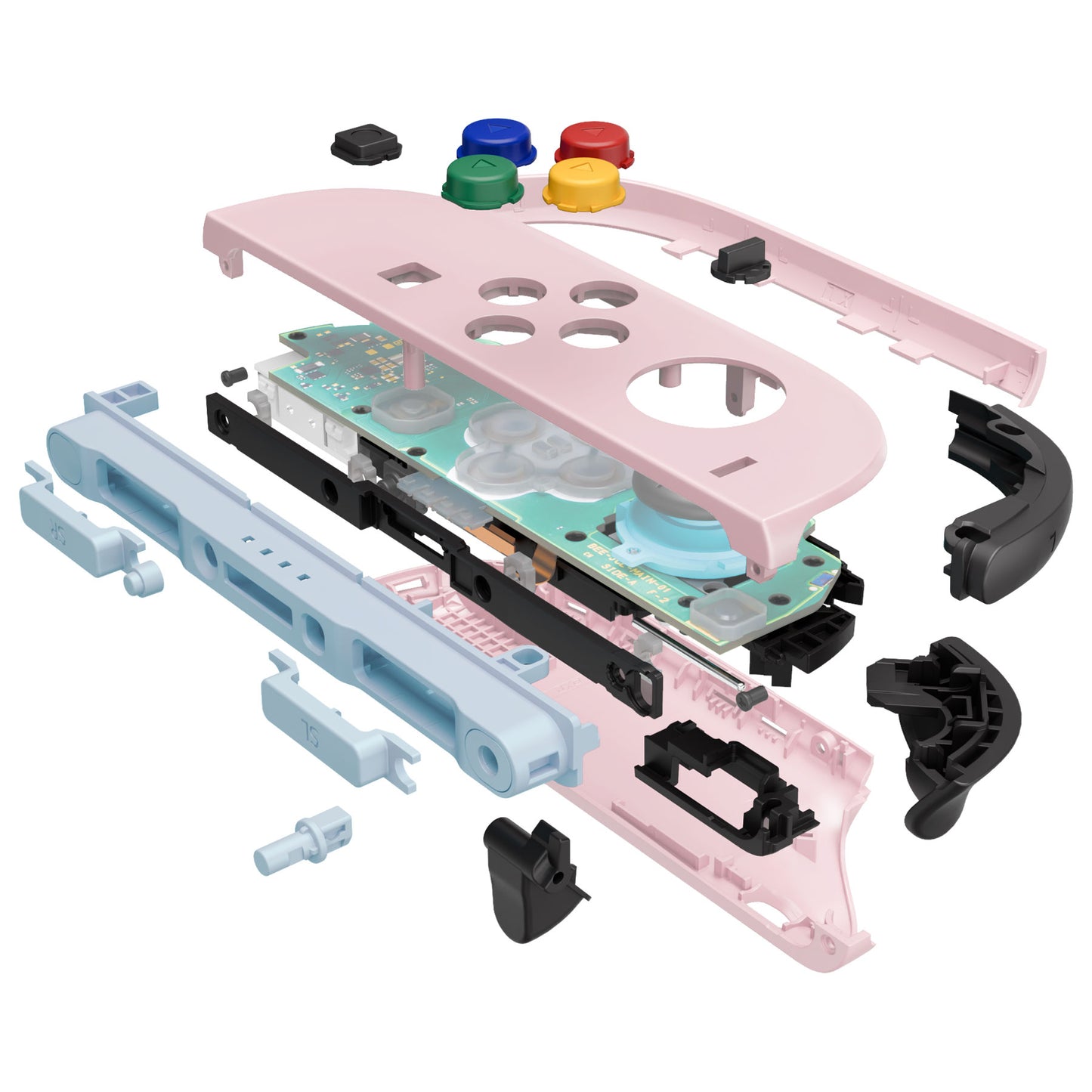 eXtremeRate Nintendo Switch 2対応交換フルセットシェル＆ボタン - エッセンス版【チェリーブロッサムピンク】