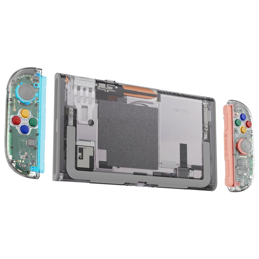 eXtremeRate Nintendo Switch 2対応交換フルセットシェル＆ボタン - エッセンス版【クリア】