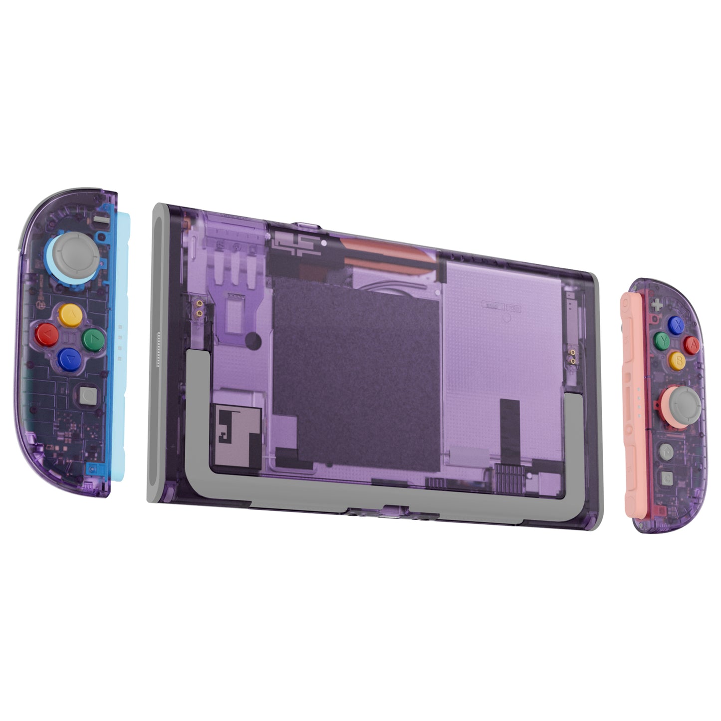 eXtremeRate Nintendo Switch 2対応交換フルセットシェル＆ボタン - エッセンス版【クリアパープル】