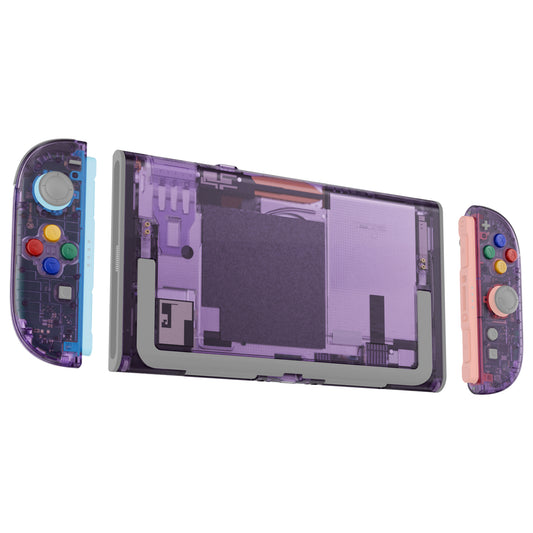 eXtremeRate Nintendo Switch 2対応交換フルセットシェル＆ボタン - エッセンス版【クリアパープル】