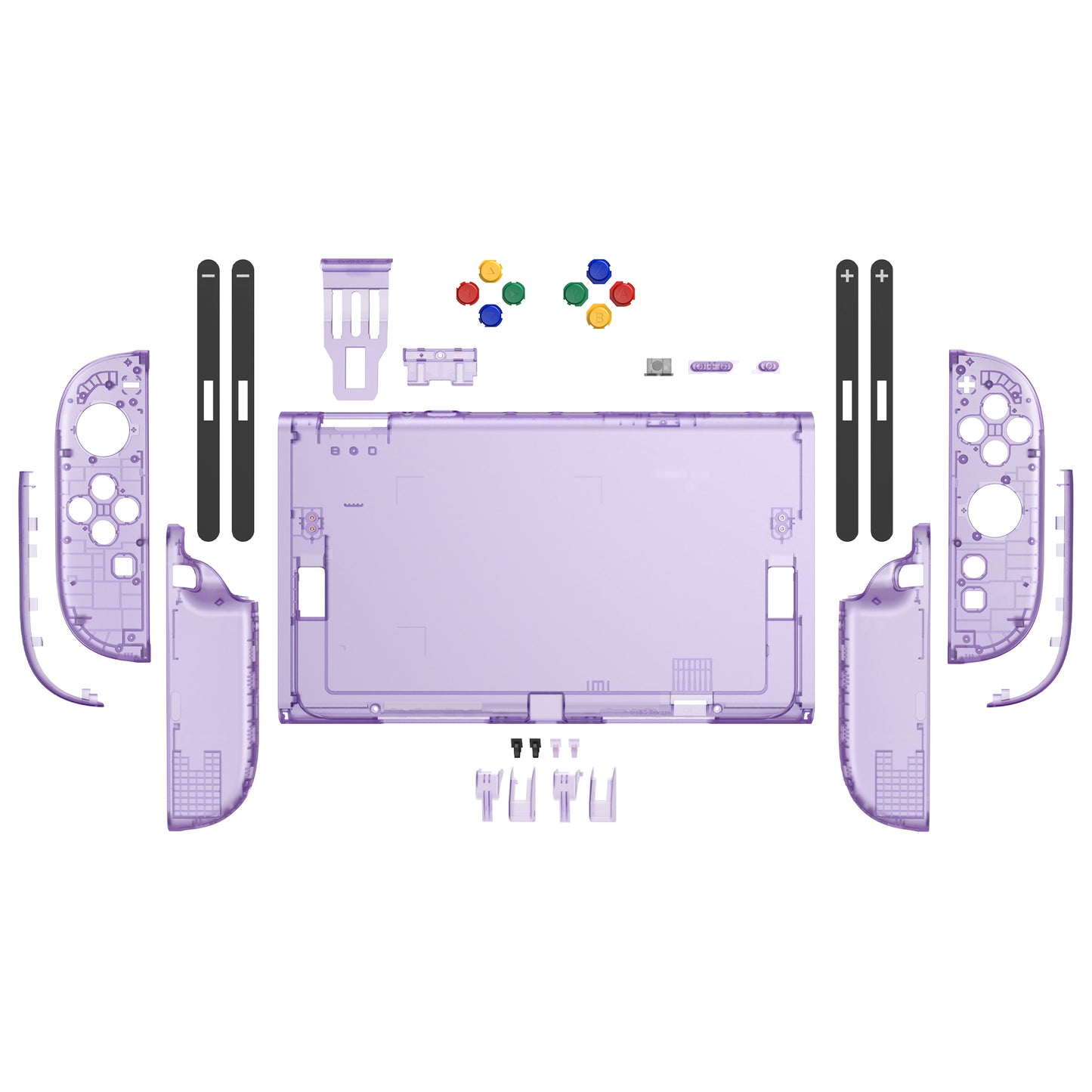eXtremeRate Nintendo Switch 2対応交換フルセットシェル＆ボタン - エッセンス版【クリアパープル】