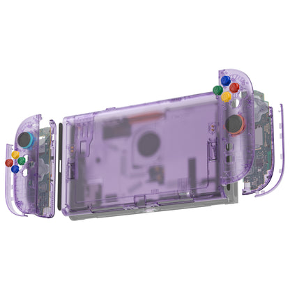eXtremeRate Nintendo Switch 2対応交換フルセットシェル＆ボタン - エッセンス版【クリアパープル】