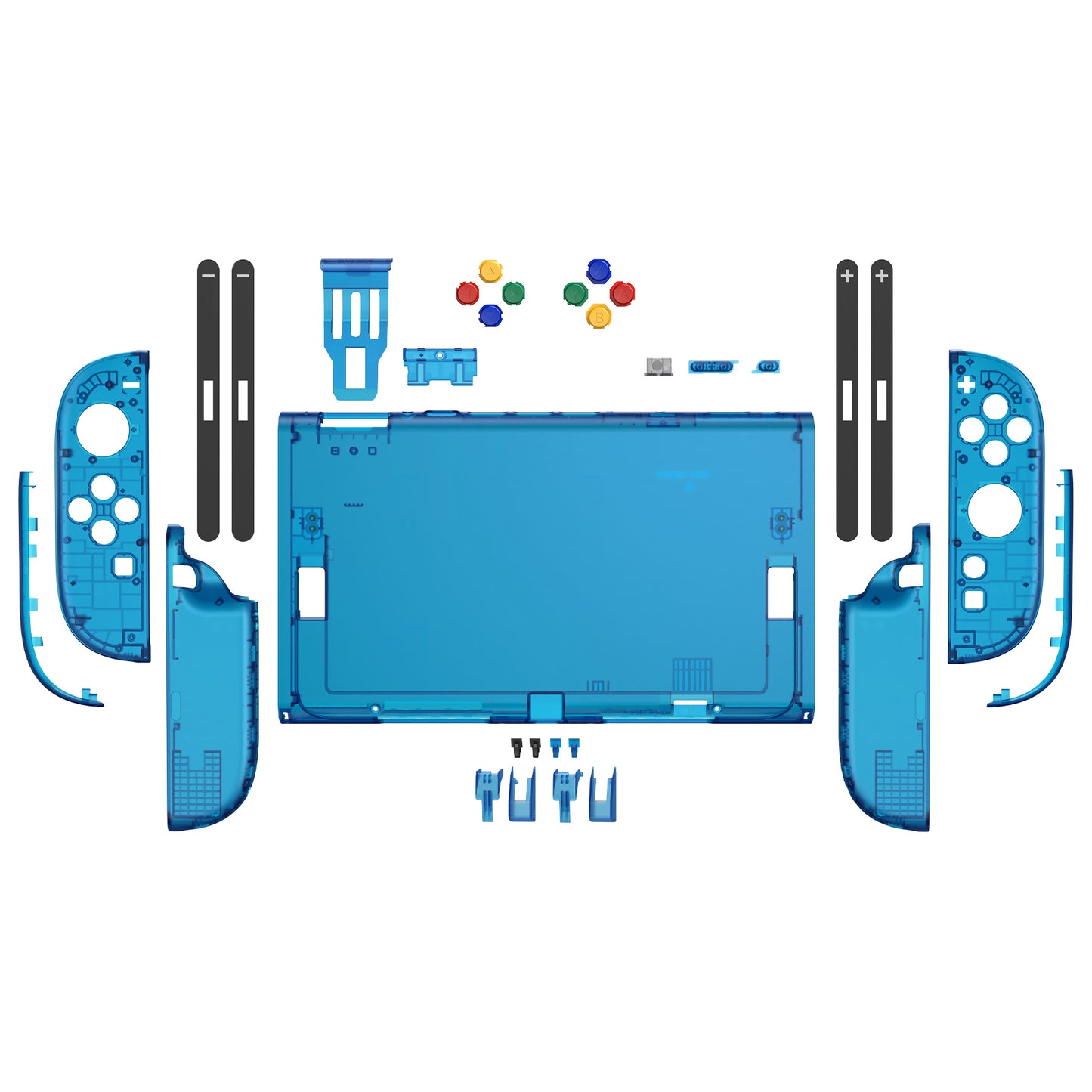 eXtremeRate Nintendo Switch 2対応交換フルセットシェル＆ボタン - エッセンス版【クリアブルー】