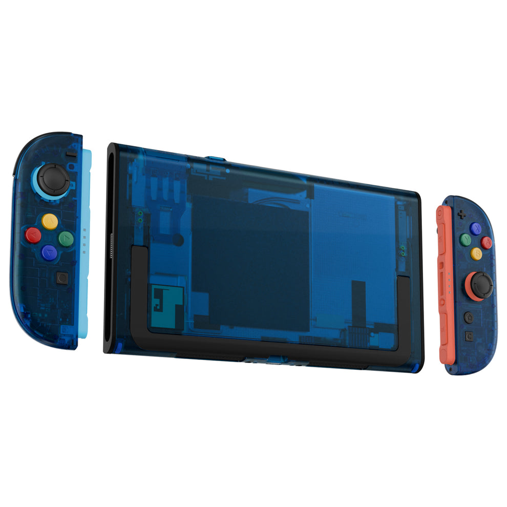 eXtremeRate Nintendo Switch 2対応交換フルセットシェル＆ボタン - エッセンス版【クリアブルー ...