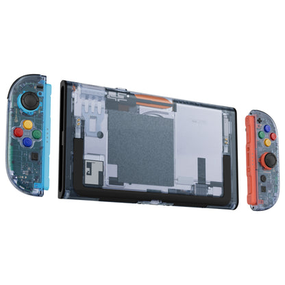 eXtremeRate Nintendo Switch 2対応交換フルセットシェル＆ボタン - エッセンス版【クリアグレイシャーブルー】