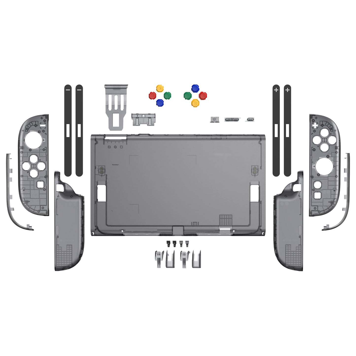 eXtremeRate Nintendo Switch 2対応交換フルセットシェル＆ボタン - エッセンス版【クリアブラック】