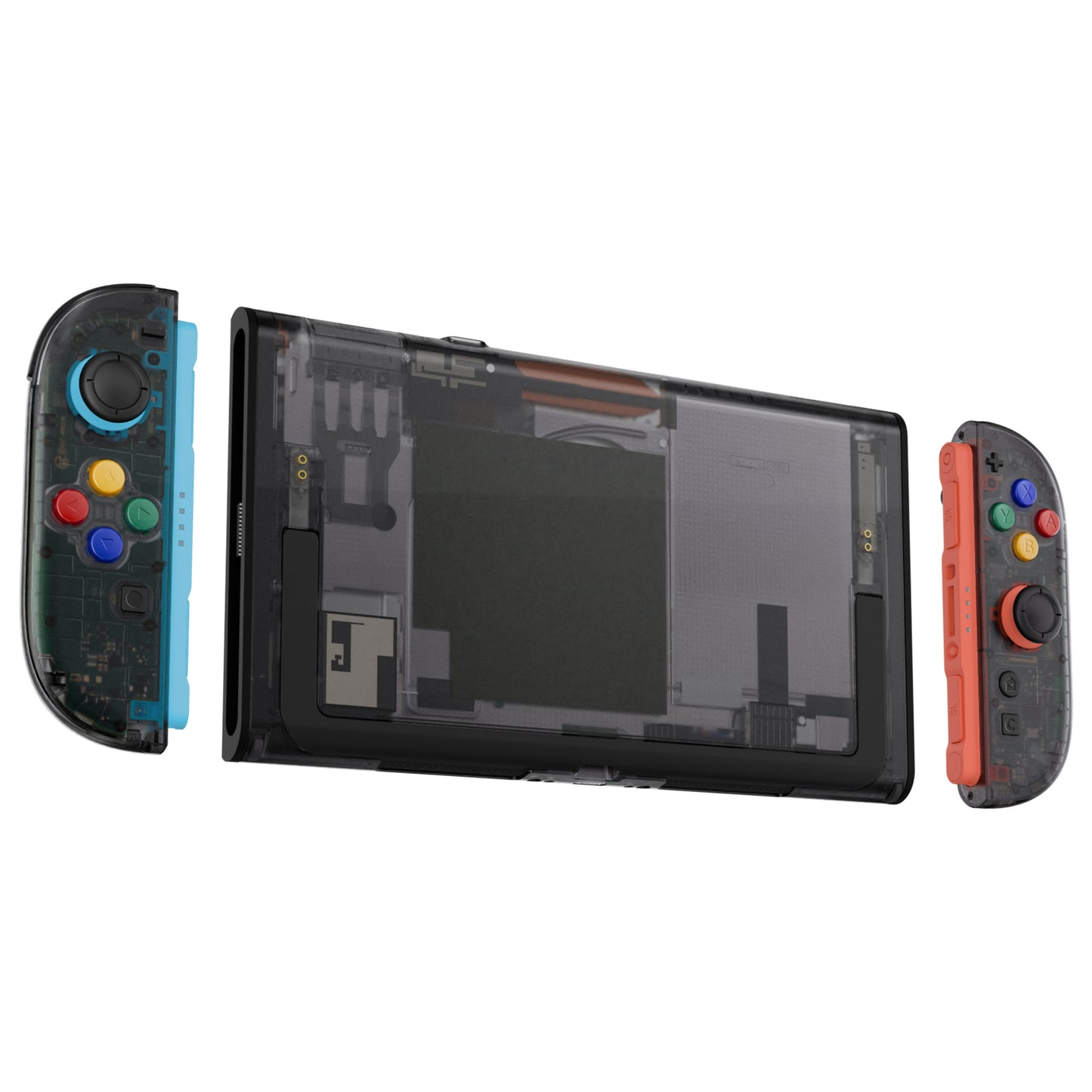 eXtremeRate Nintendo Switch 2対応交換フルセットシェル＆ボタン - エッセンス版【クリアブラック】