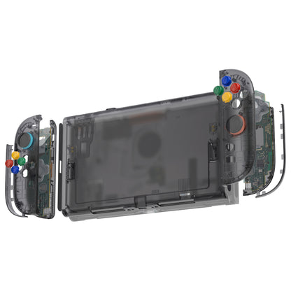 eXtremeRate Nintendo Switch 2対応交換フルセットシェル＆ボタン - エッセンス版【クリアブラック】