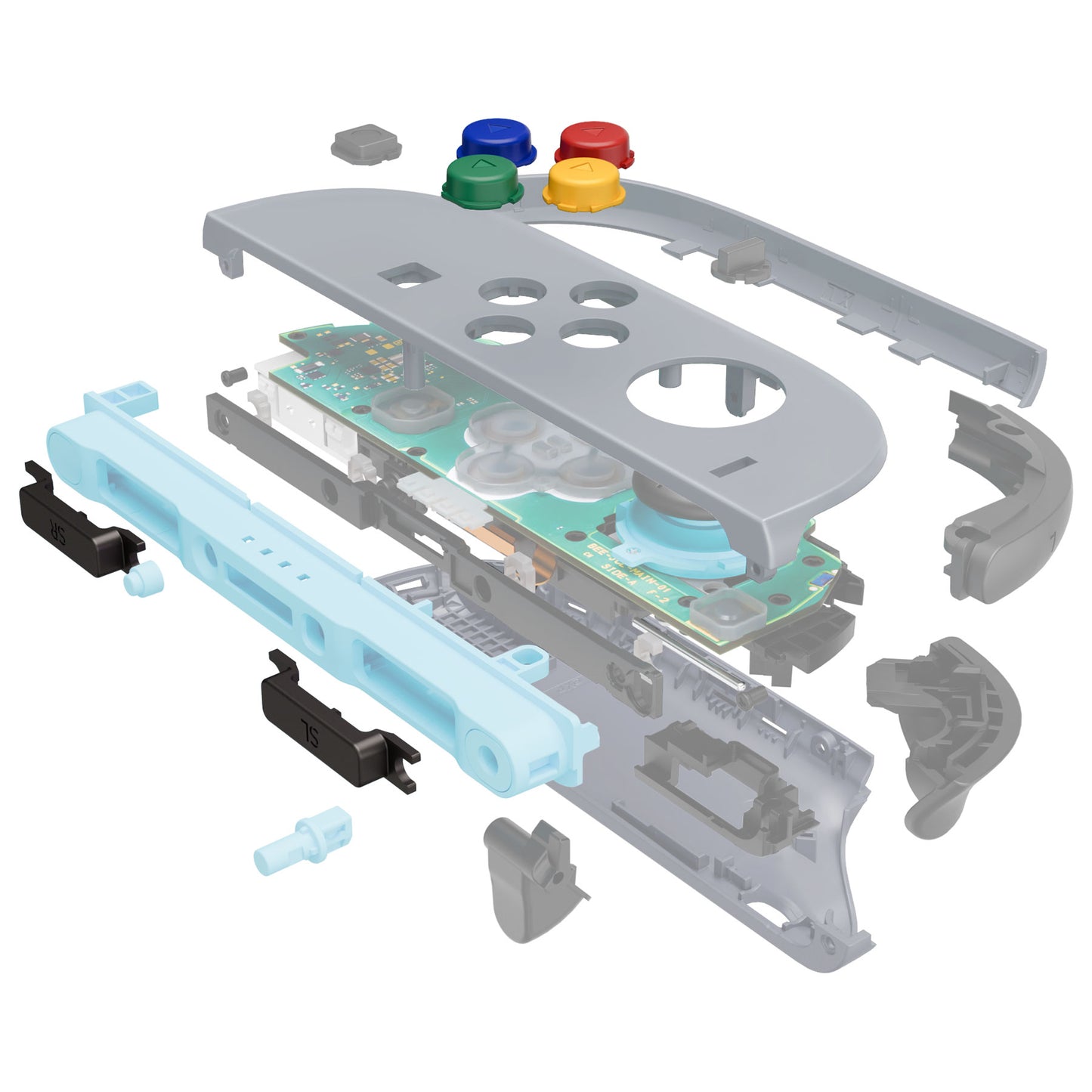 eXtremeRate Nintendo Switch 2対応交換フルセットシェル＆ボタン - エッセンス版【ニューホープグレイ】