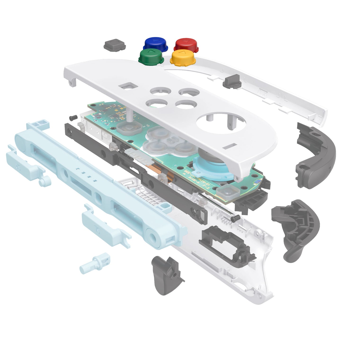 eXtremeRate Nintendo Switch 2対応交換フルセットシェル＆ボタン - エッセンス版【ホワイト】