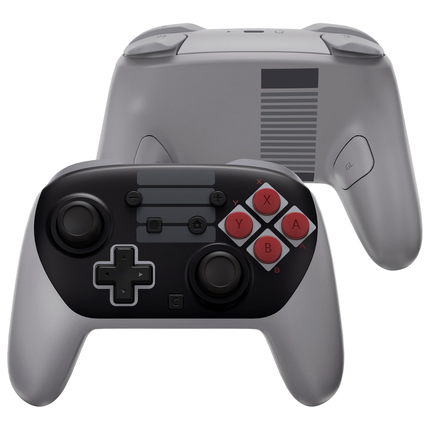 eXtremeRate Nintendo Switch 2 Pro コントローラーに対応DIY交換用フルセットシェル ボタン【クラシックNESスタイル】